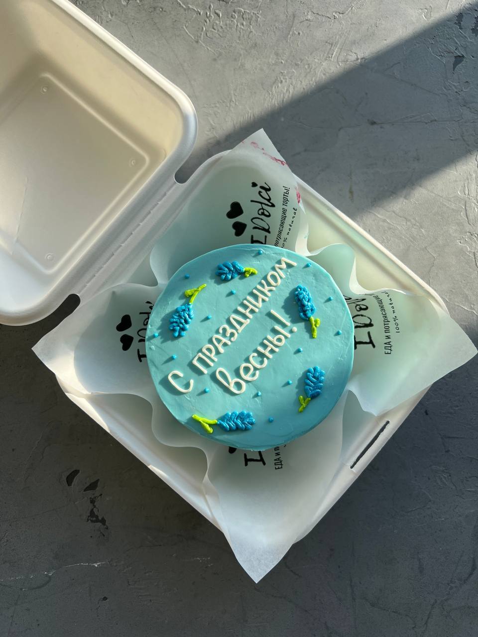 Упаковка для бенто-торта из сахарного тростника, белый — изображение 1